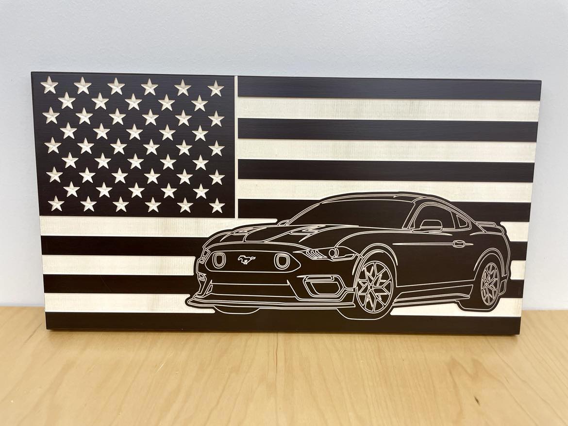 2021-2023 Mach 1 Mustang Flag