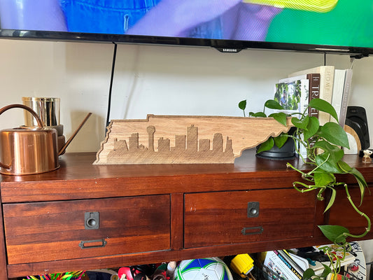 Rustic Tennessee Outline | Knoxville Skyline